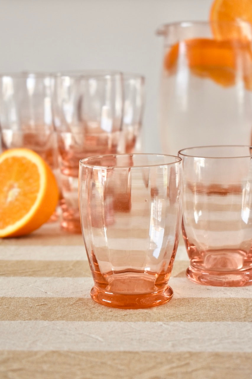 Service à limonade carafe & verres « ROSE »