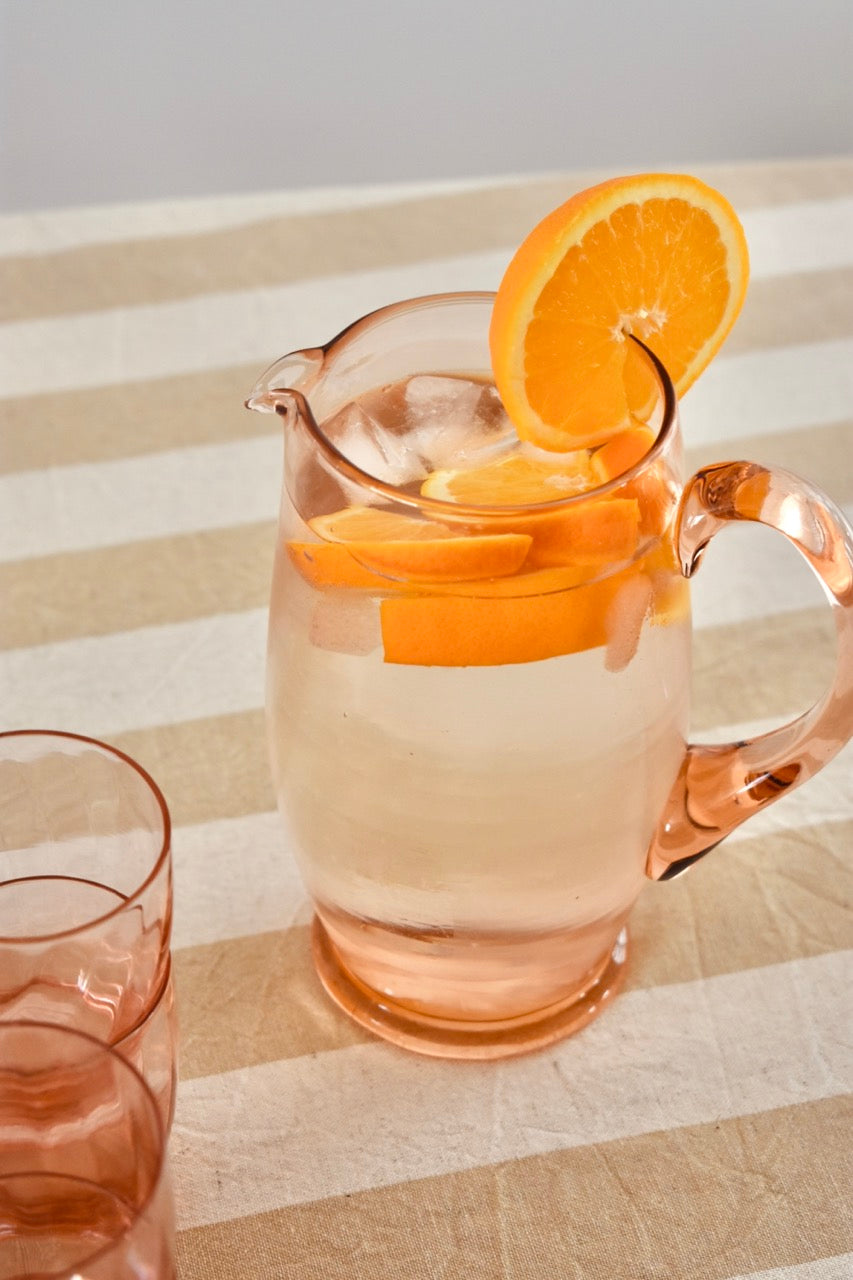 Service à limonade carafe & verres « ROSE »